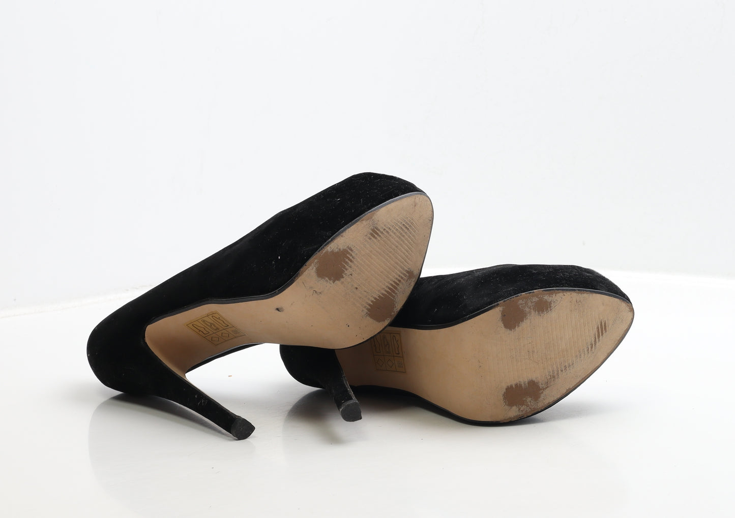 Core Collection Womens Black Suede Platform Heel UK 5 38