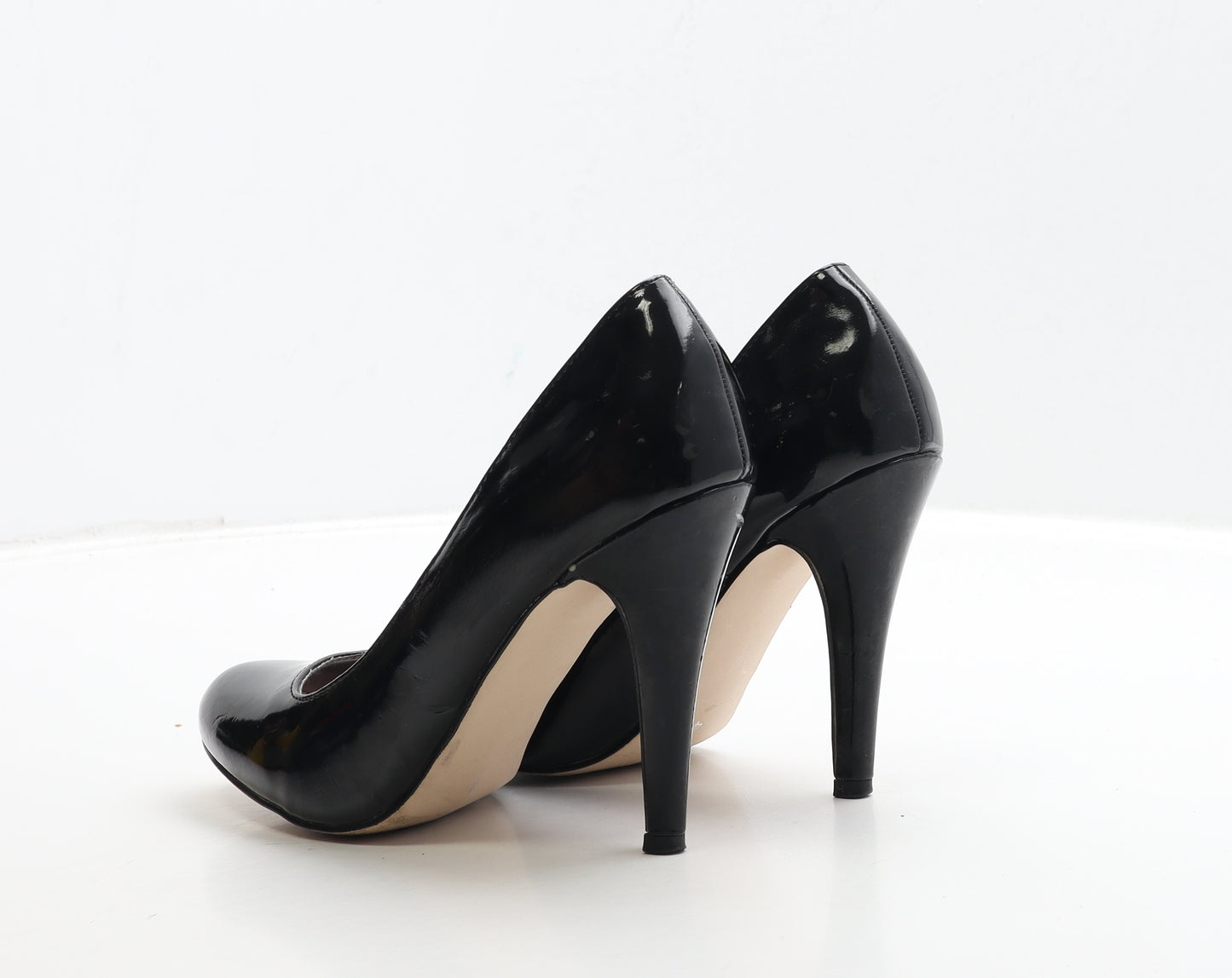 Dorothy Perkins Womens Black Patent Leather Court Heel UK 4 37