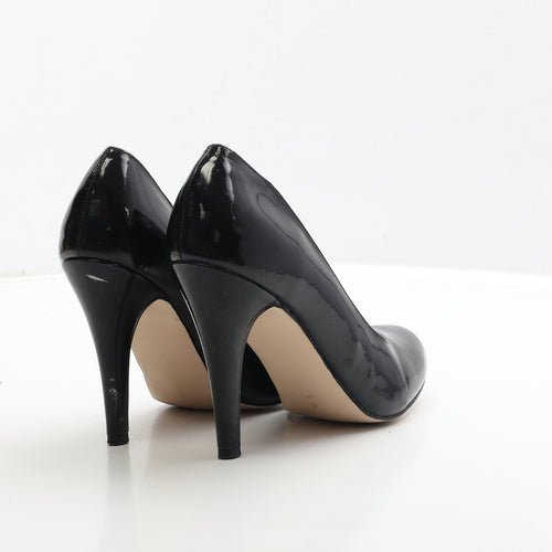 Dorothy Perkins Womens Black Patent Leather Court Heel UK 4 37