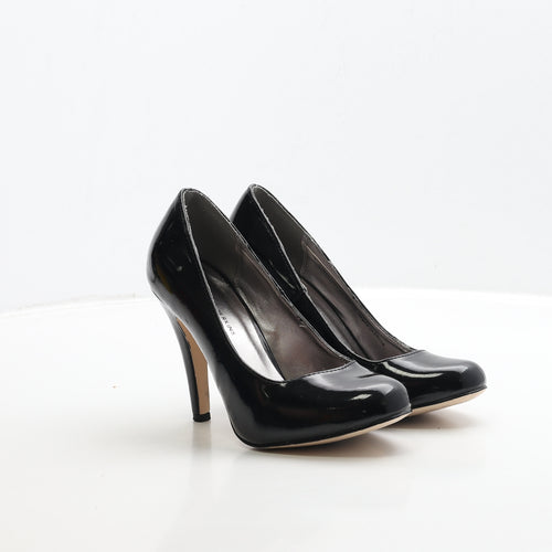 Dorothy Perkins Womens Black Patent Leather Court Heel UK 4 37