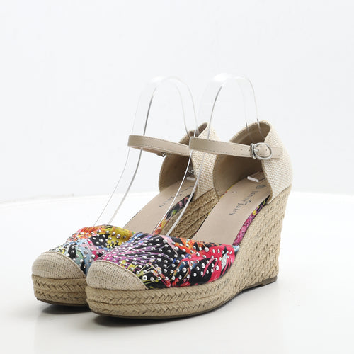 Jenny Fairy Womens Multicoloured Floral Polyester Espadrille Heel UK 5 38