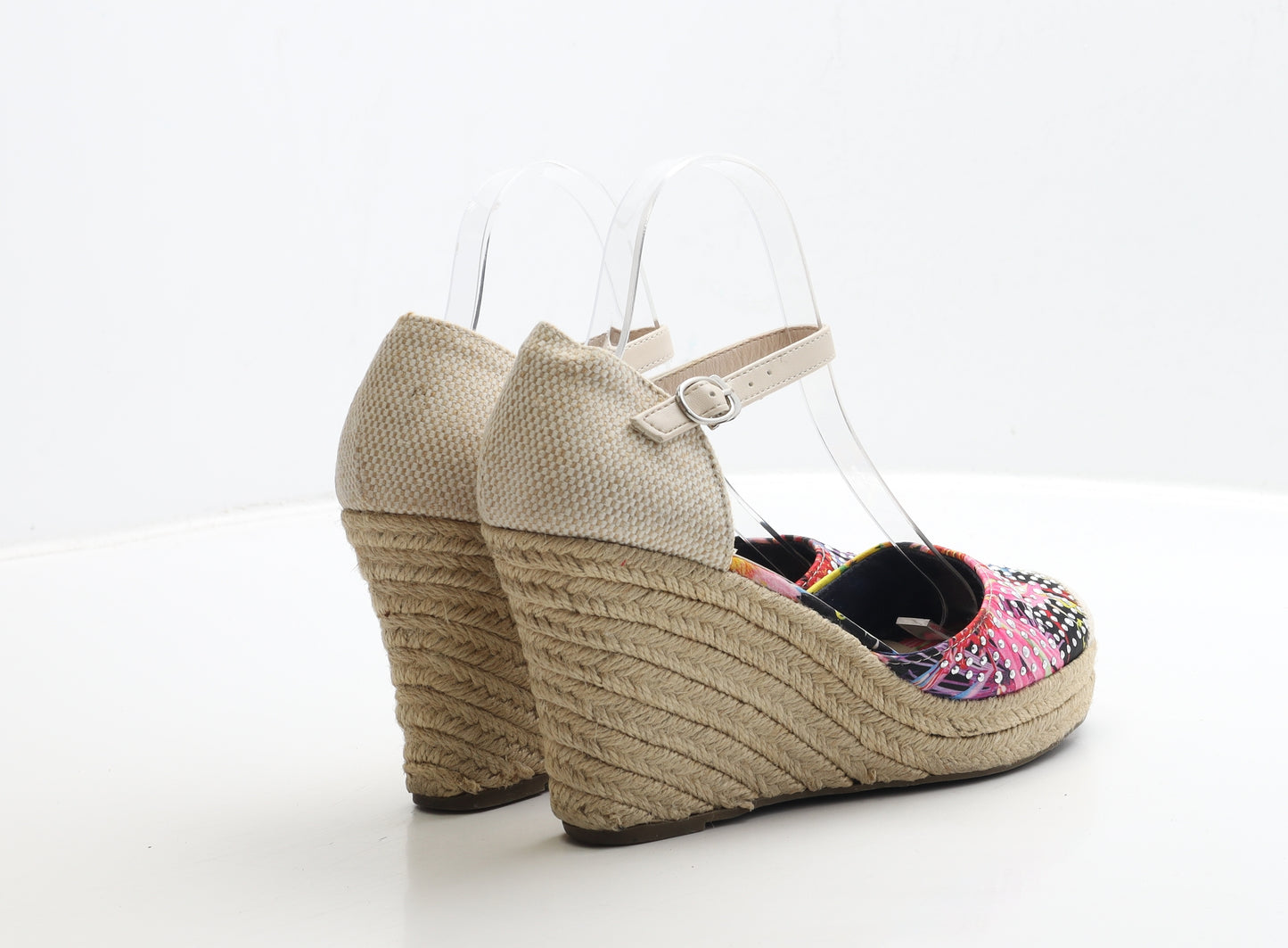 Jenny Fairy Womens Multicoloured Floral Polyester Espadrille Heel UK 5 38