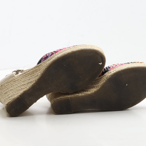 Jenny Fairy Womens Multicoloured Floral Polyester Espadrille Heel UK 5 38