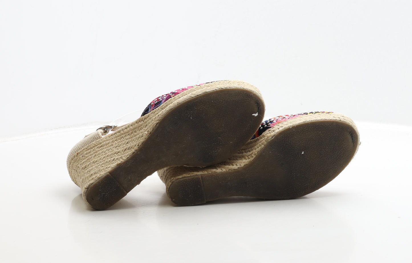 Jenny Fairy Womens Multicoloured Floral Polyester Espadrille Heel UK 5 38