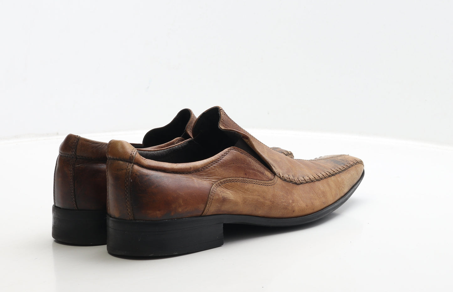 Urbane Mens Brown Leather Loafer Casual UK 10 44