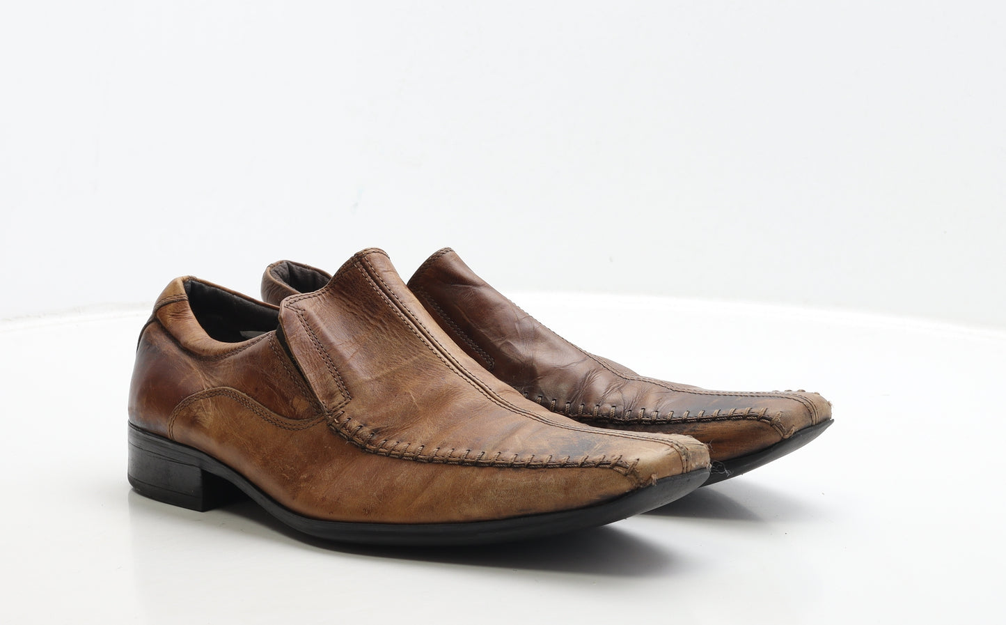 Urbane Mens Brown Leather Loafer Casual UK 10 44