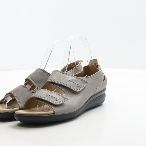 Hotter Womens Gold Leather Flat UK 6