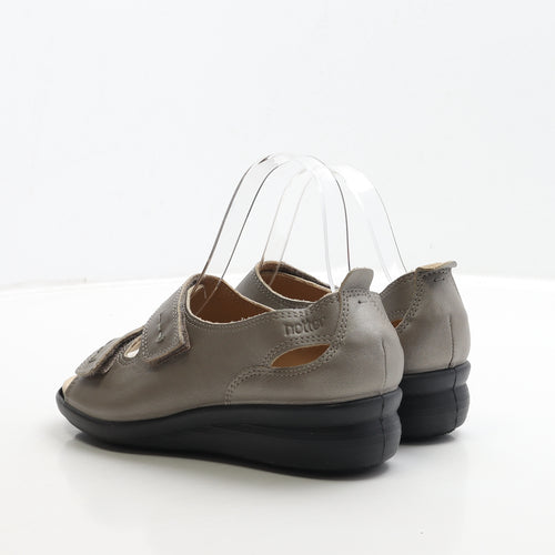 Hotter Womens Gold Leather Flat UK 6