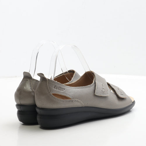 Hotter Womens Gold Leather Flat UK 6