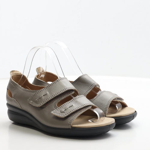 Hotter Womens Gold Leather Flat UK 6