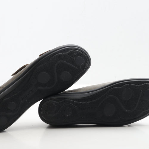 Hotter Womens Gold Leather Flat UK 6