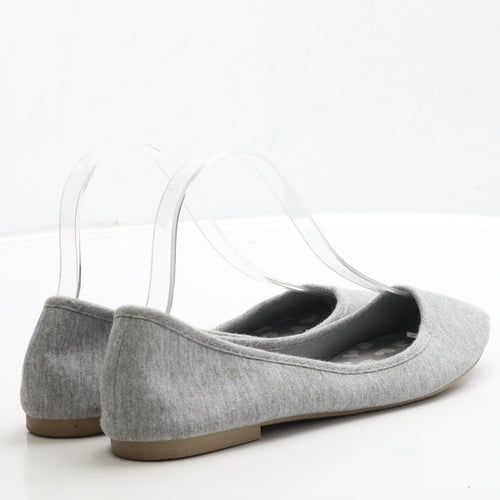 George Womens Grey Polyester Ballet Flat UK 5 38