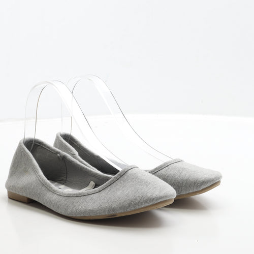 George Womens Grey Polyester Ballet Flat UK 5 38