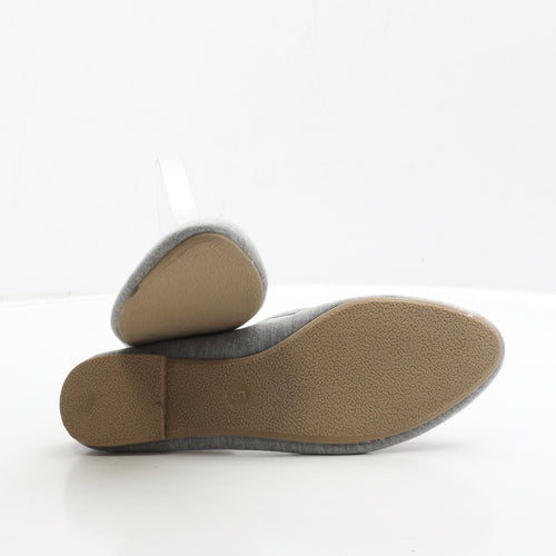 George Womens Grey Polyester Ballet Flat UK 5 38