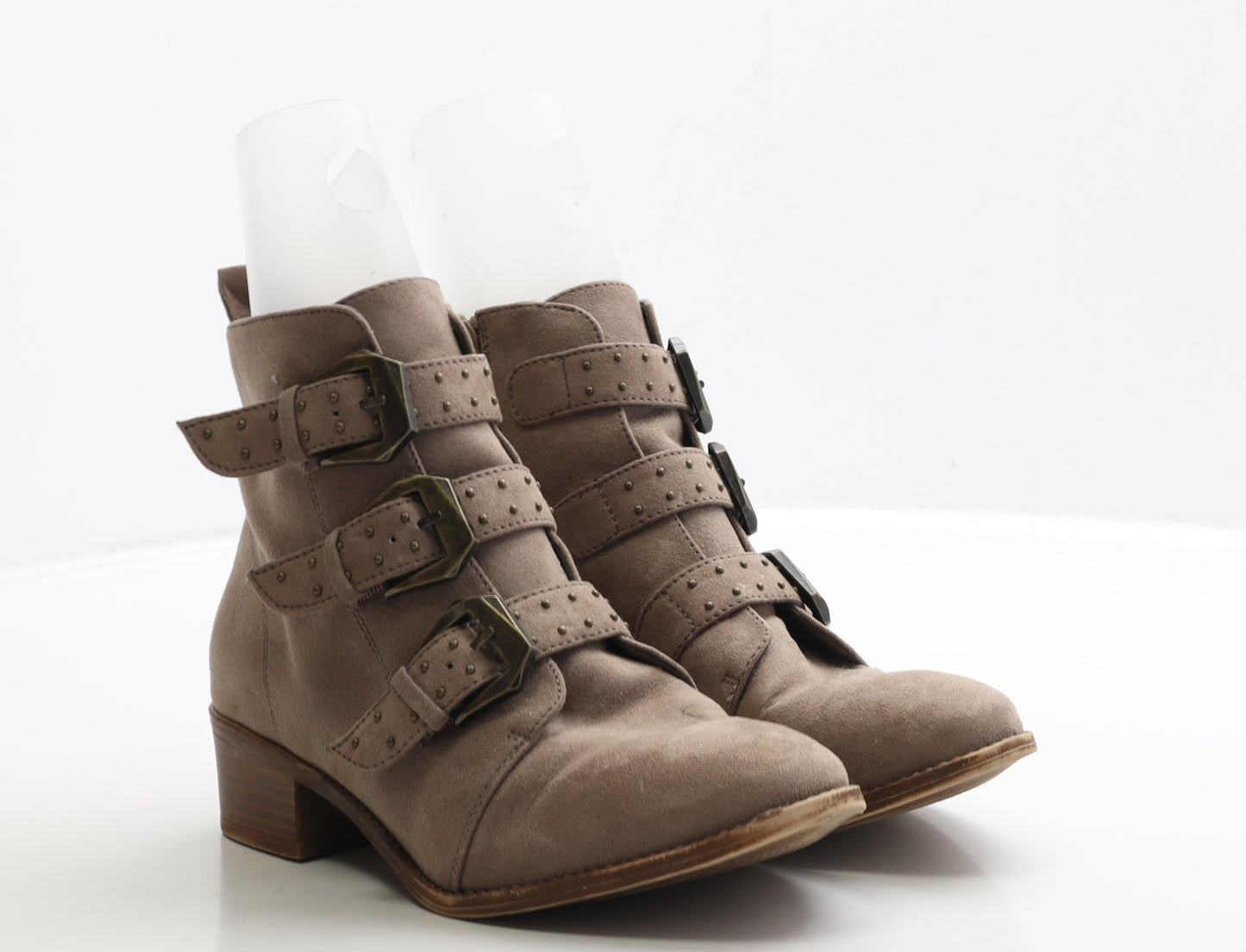 New Look Womens Brown Suede Biker Boot UK 5 38