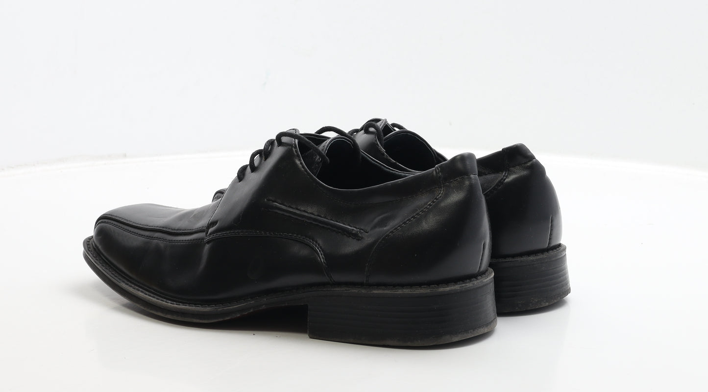 Beckett Mens Black Leather Oxford Dress UK 9