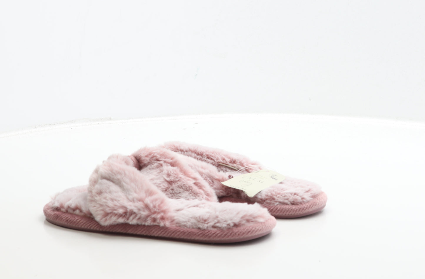 George Womens Pink Polyester Thong Slipper UK 36 - Fluffy