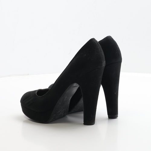 New Look Womens Black Suede Court Heel UK 4 37