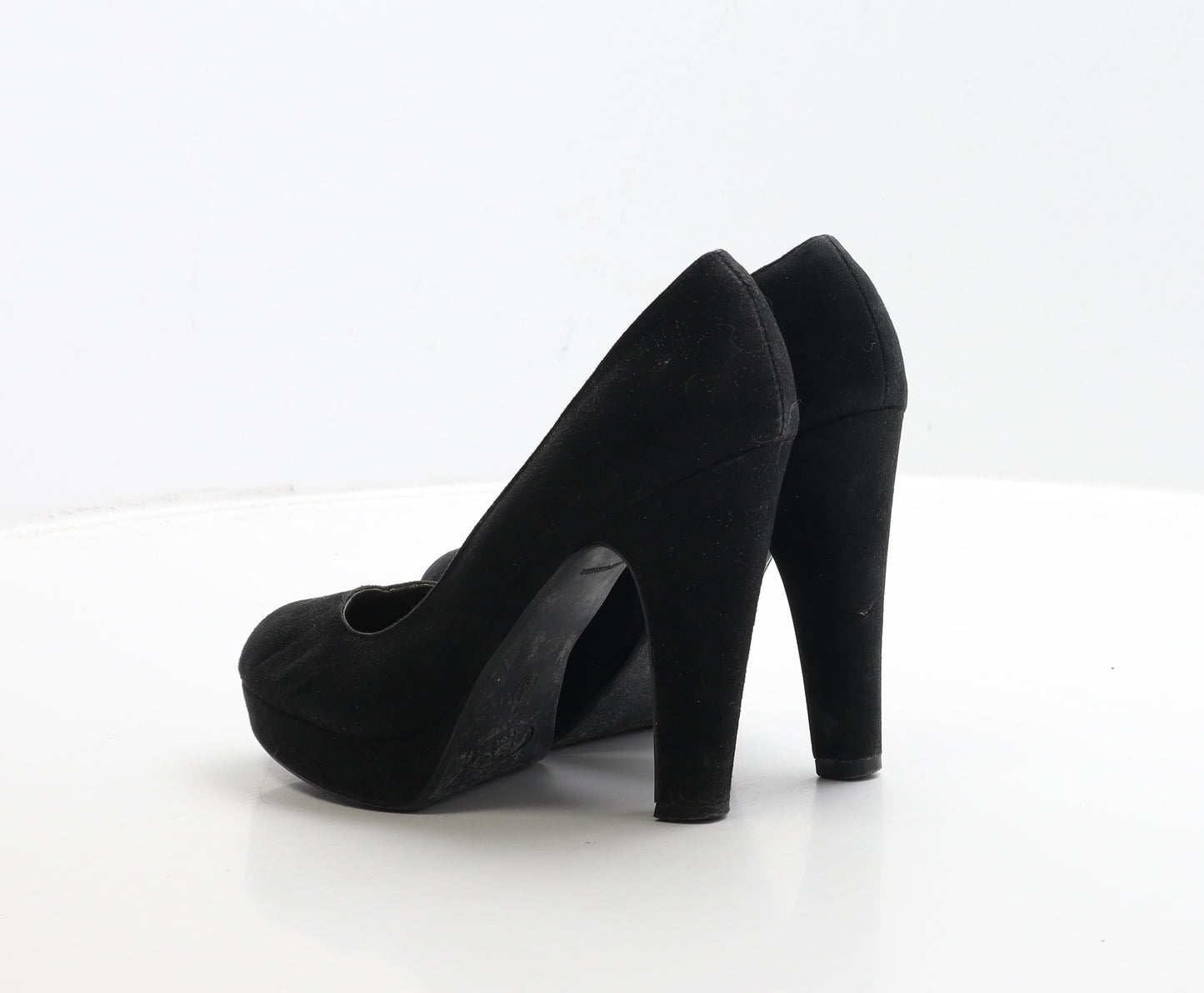 New Look Womens Black Suede Court Heel UK 4 37