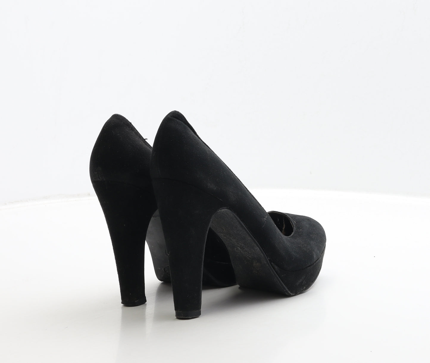 New Look Womens Black Suede Court Heel UK 4 37