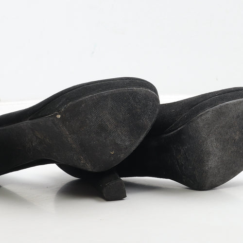 New Look Womens Black Suede Court Heel UK 4 37