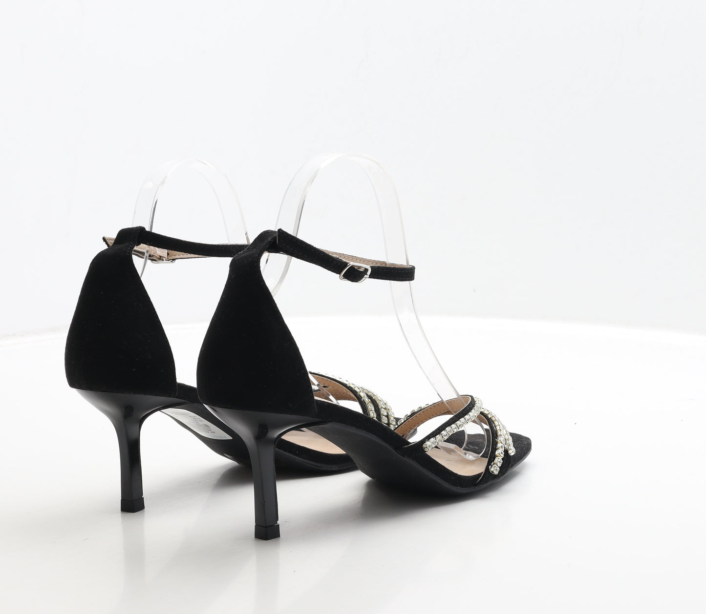 Primark Womens Black Polyester Strappy Heel UK 5 38
