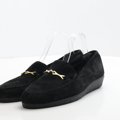 Shoe Tailor Womens Black Suede Loafer Casual UK 7