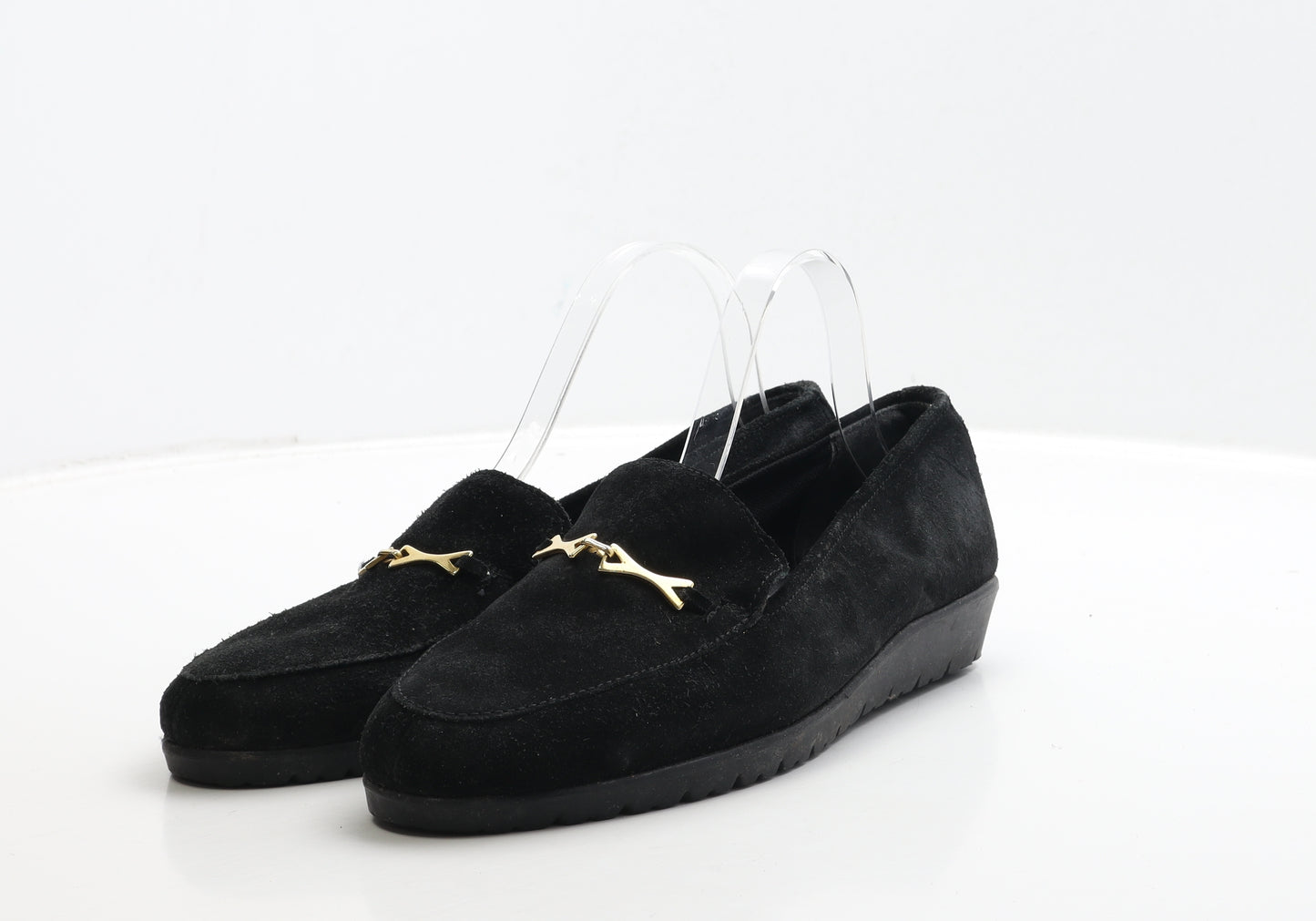 Shoe Tailor Womens Black Suede Loafer Casual UK 7