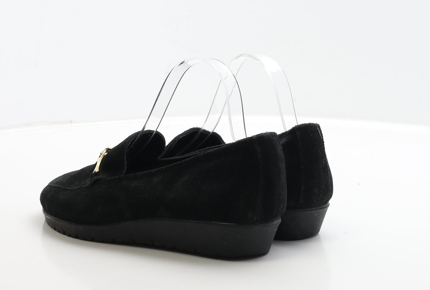 Shoe Tailor Womens Black Suede Loafer Casual UK 7
