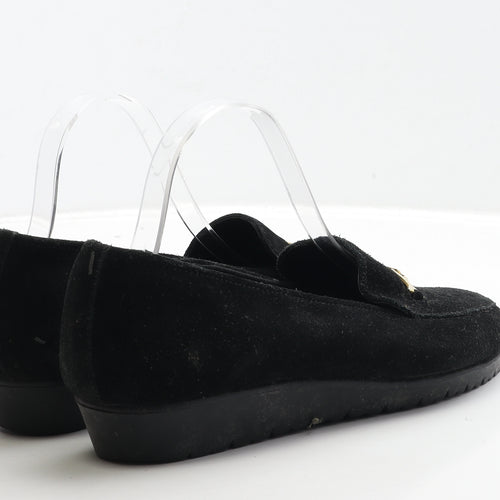 Shoe Tailor Womens Black Suede Loafer Casual UK 7