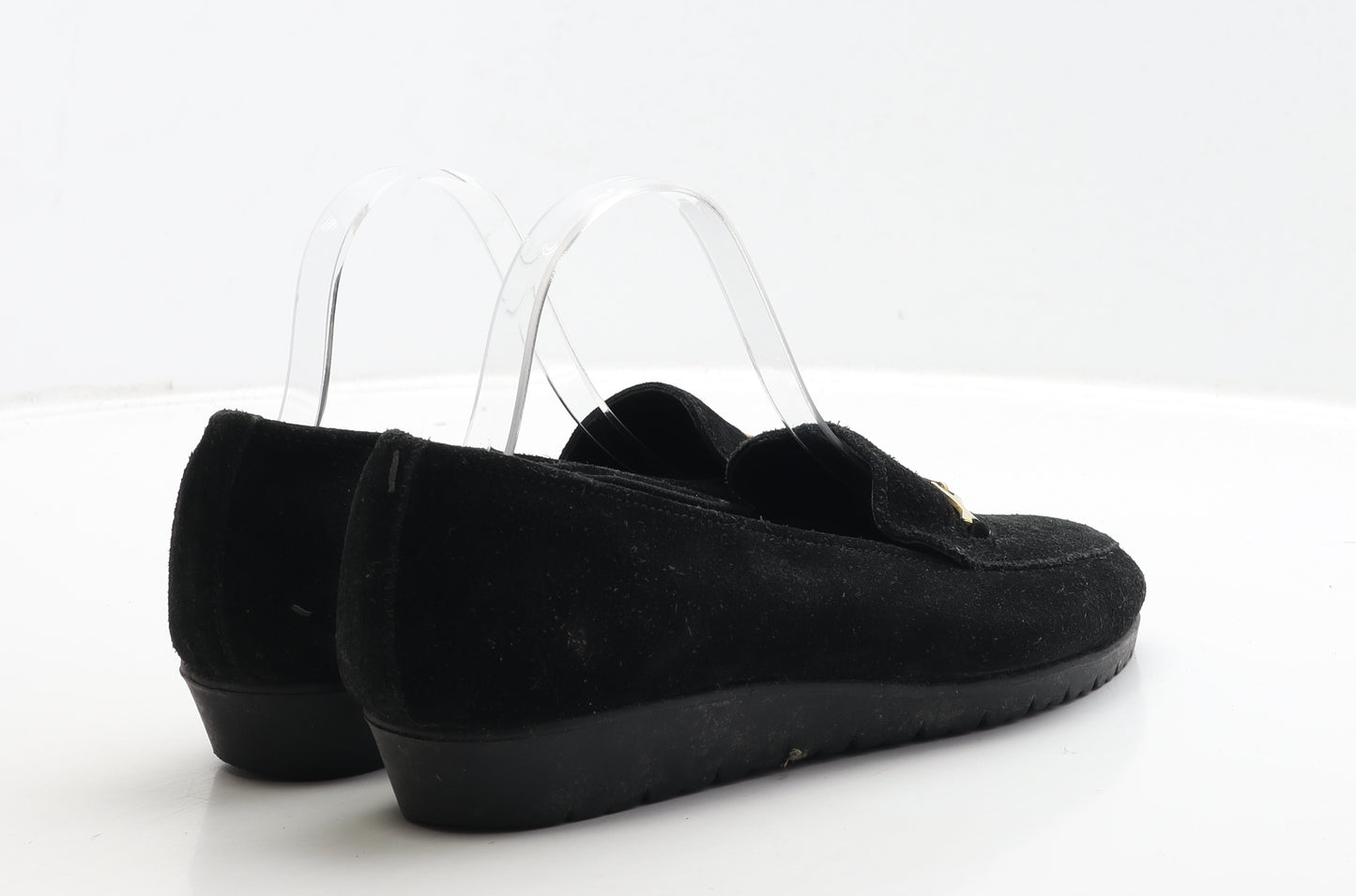 Shoe Tailor Womens Black Suede Loafer Casual UK 7