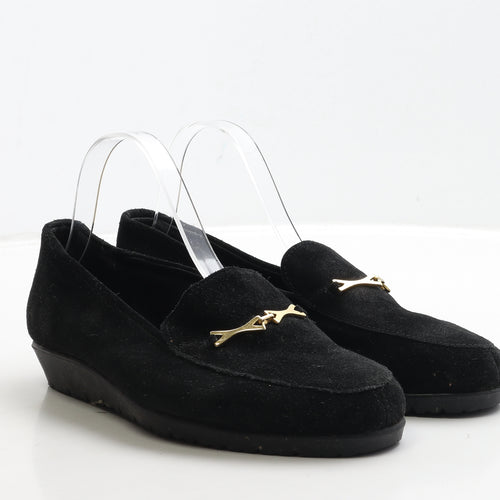 Shoe Tailor Womens Black Suede Loafer Casual UK 7