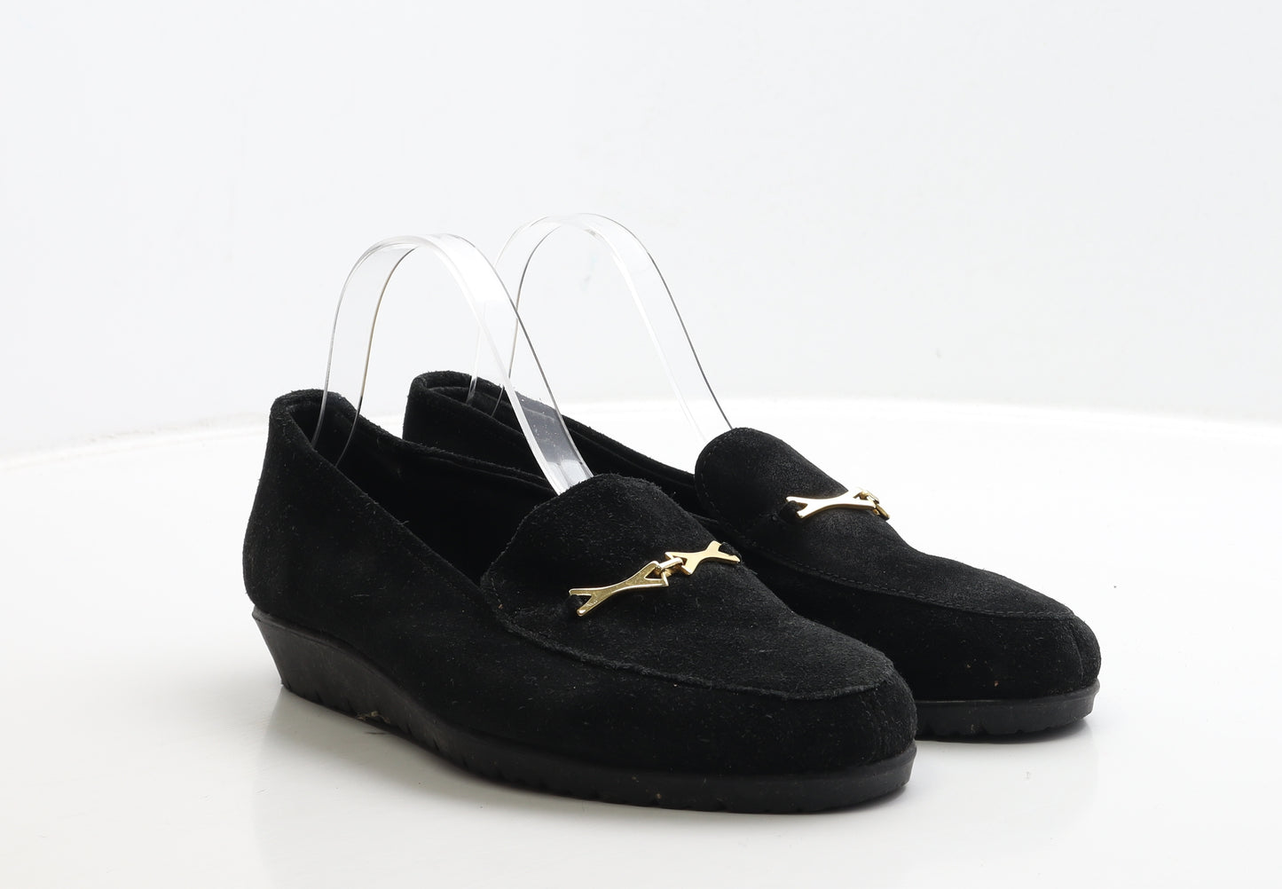 Shoe Tailor Womens Black Suede Loafer Casual UK 7