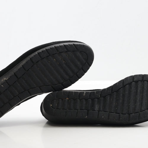 Shoe Tailor Womens Black Suede Loafer Casual UK 7