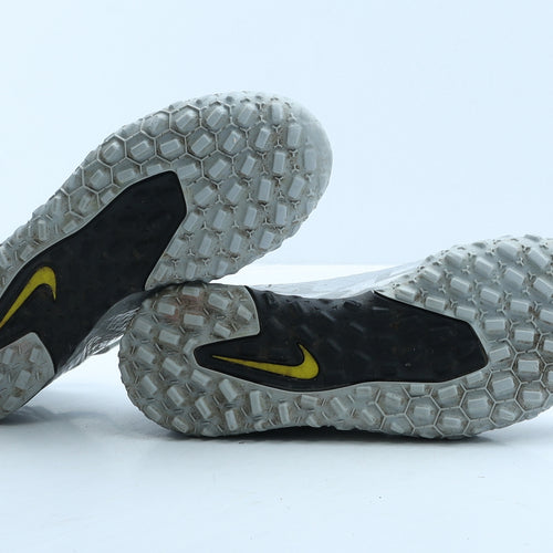 Nike Boys Grey Geometric Leather Trainer UK 5 38 - Astro Turf Boots