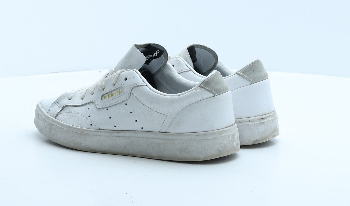 adidas Womens White Leather Trainer UK 5 38