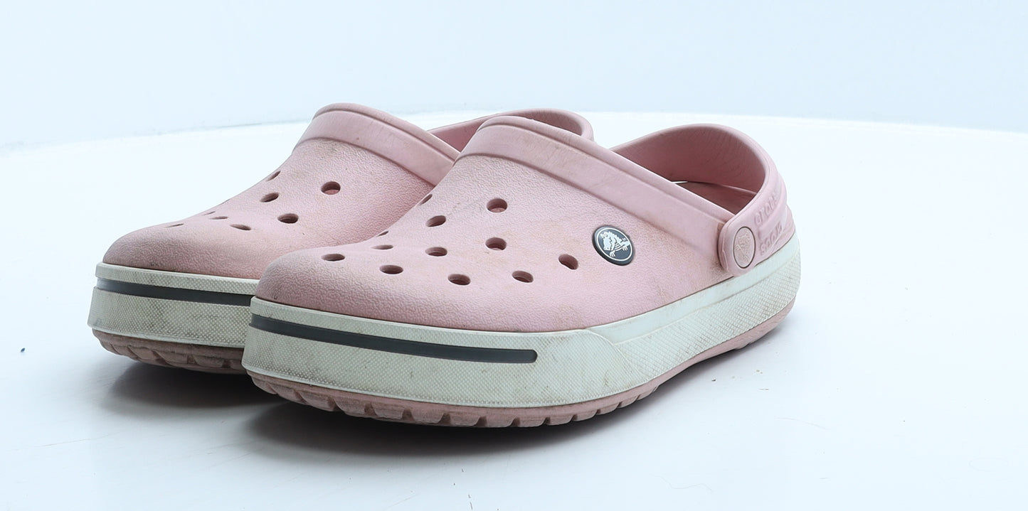 Crocs Womens Pink Rubber Clog Flat UK 5 38 7
