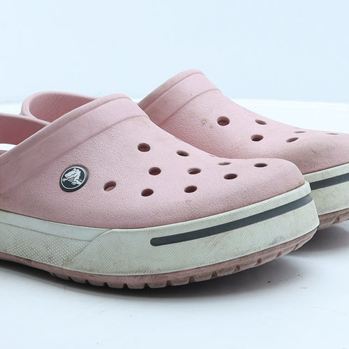 Crocs Womens Pink Rubber Clog Flat UK 5 38 7