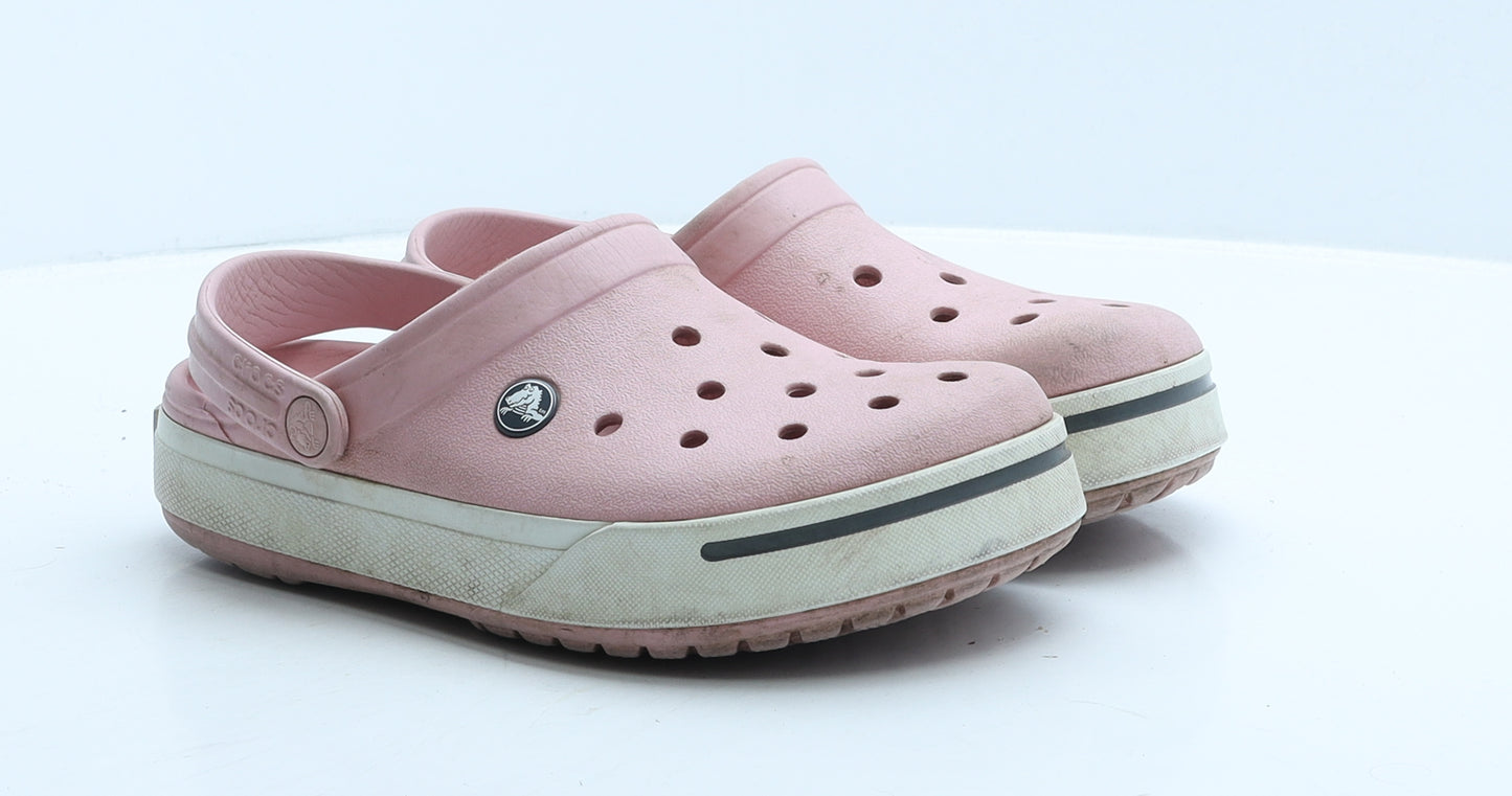Crocs Womens Pink Rubber Clog Flat UK 5 38 7