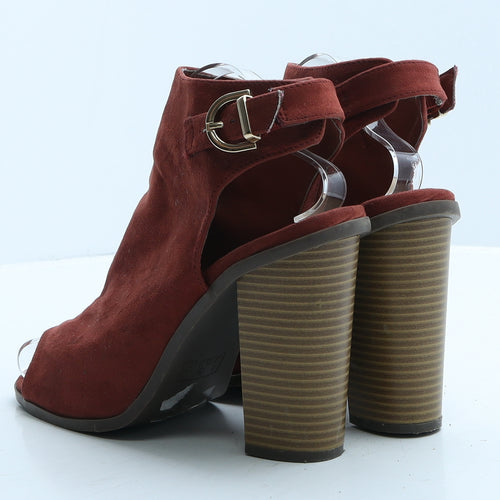 Atmosphere Womens Red Suede Mule Heel UK 7 40