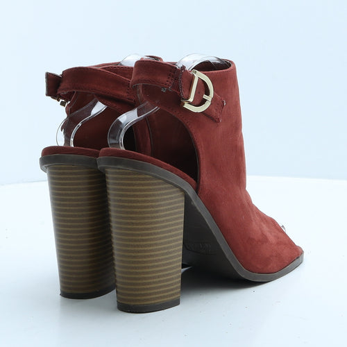 Atmosphere Womens Red Suede Mule Heel UK 7 40