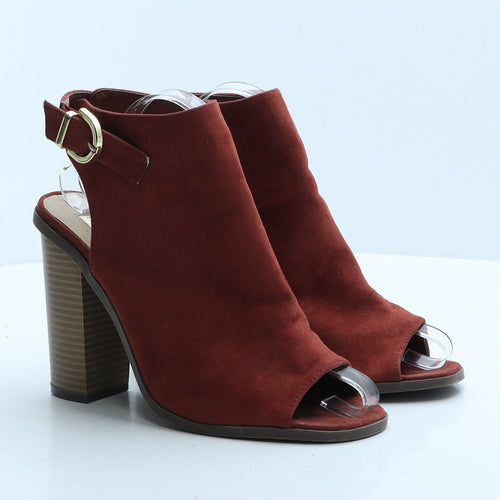 Atmosphere Womens Red Suede Mule Heel UK 7 40