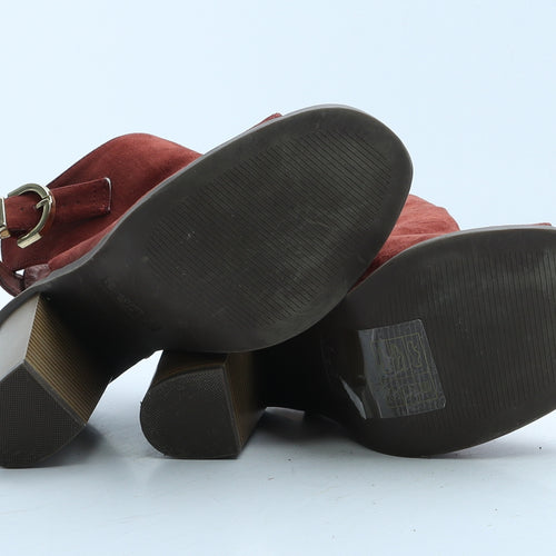 Atmosphere Womens Red Suede Mule Heel UK 7 40