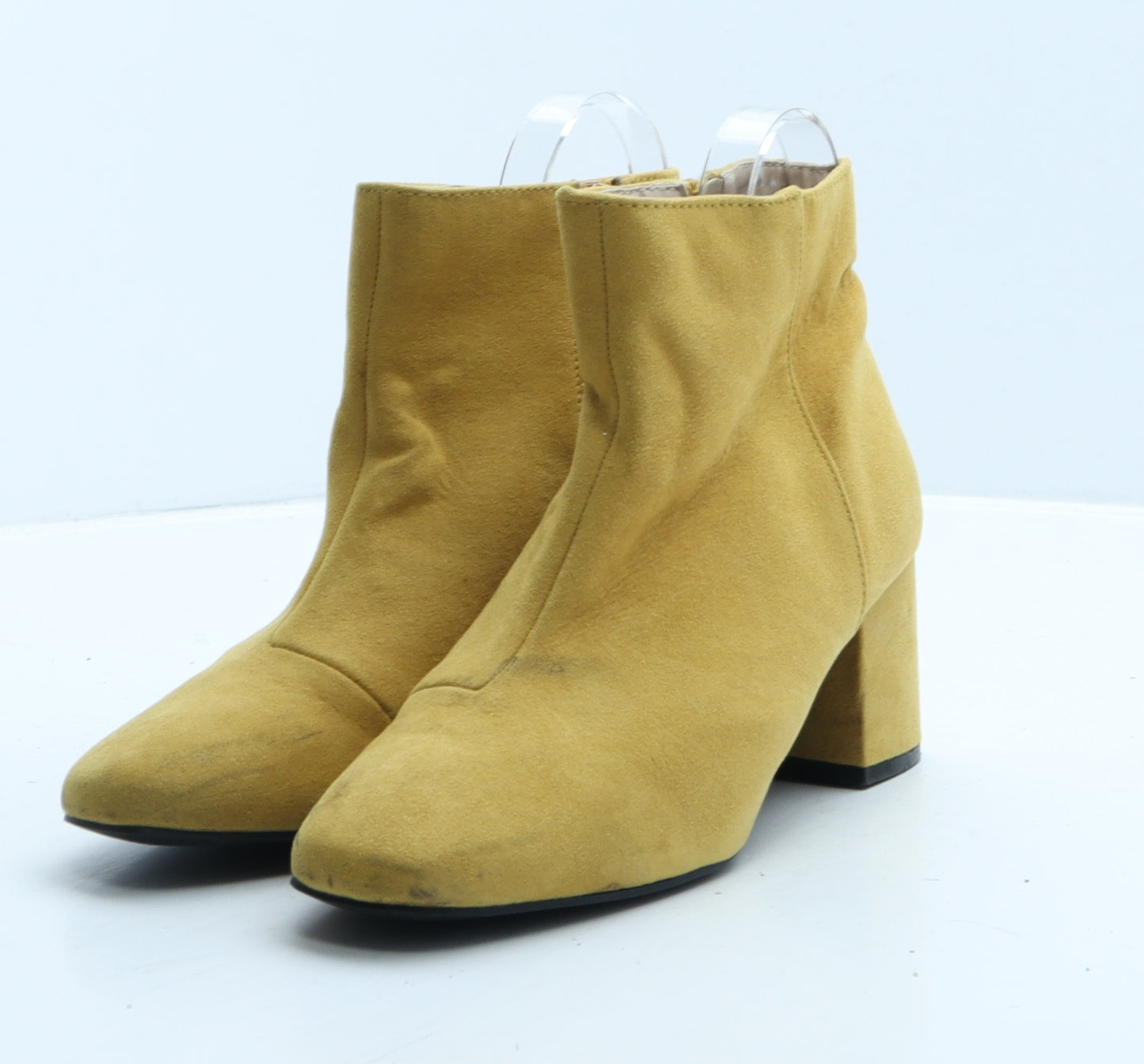Primark Womens Yellow Suede Bootie Boot UK 4 37