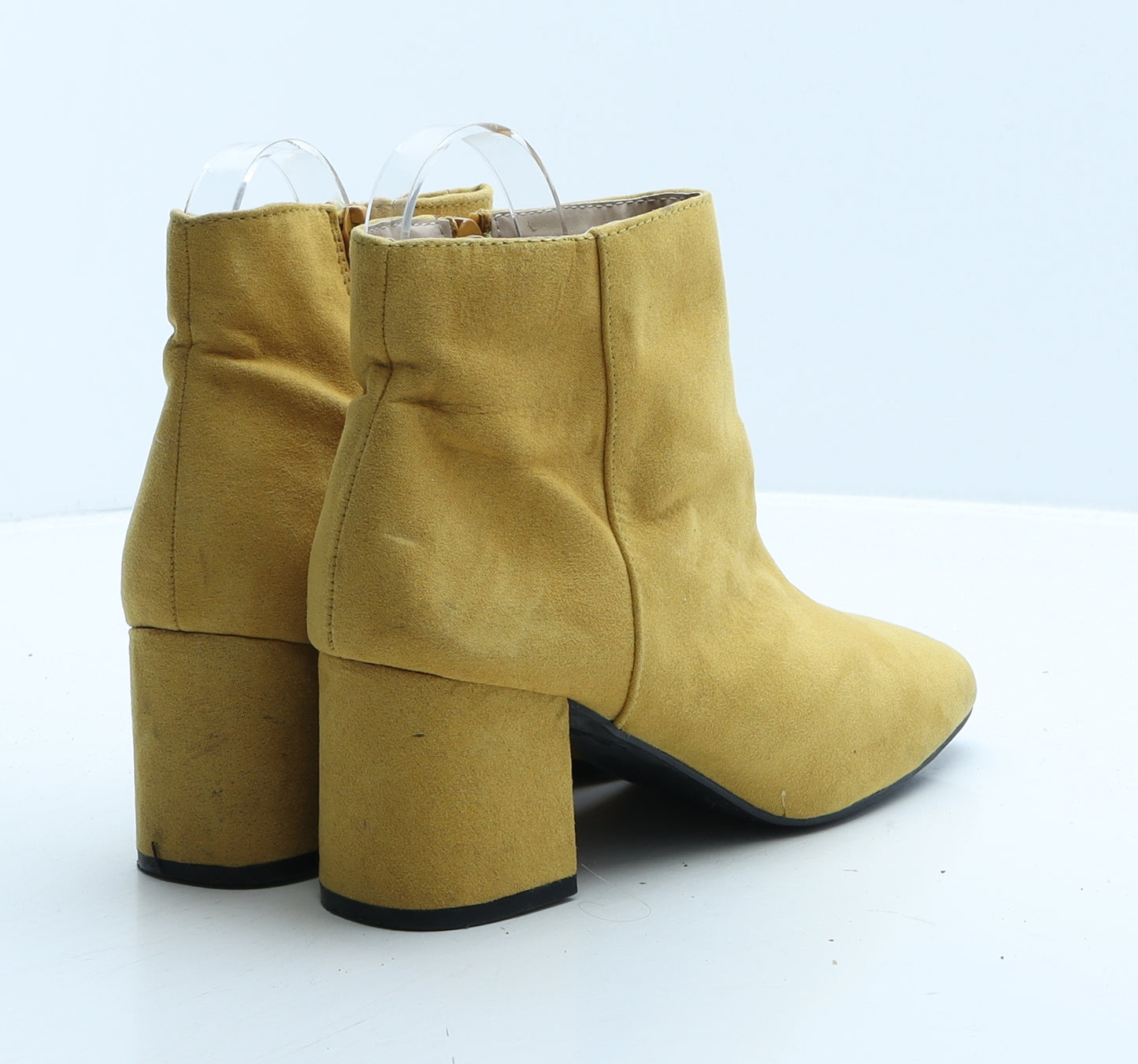 Primark Womens Yellow Suede Bootie Boot UK 4 37
