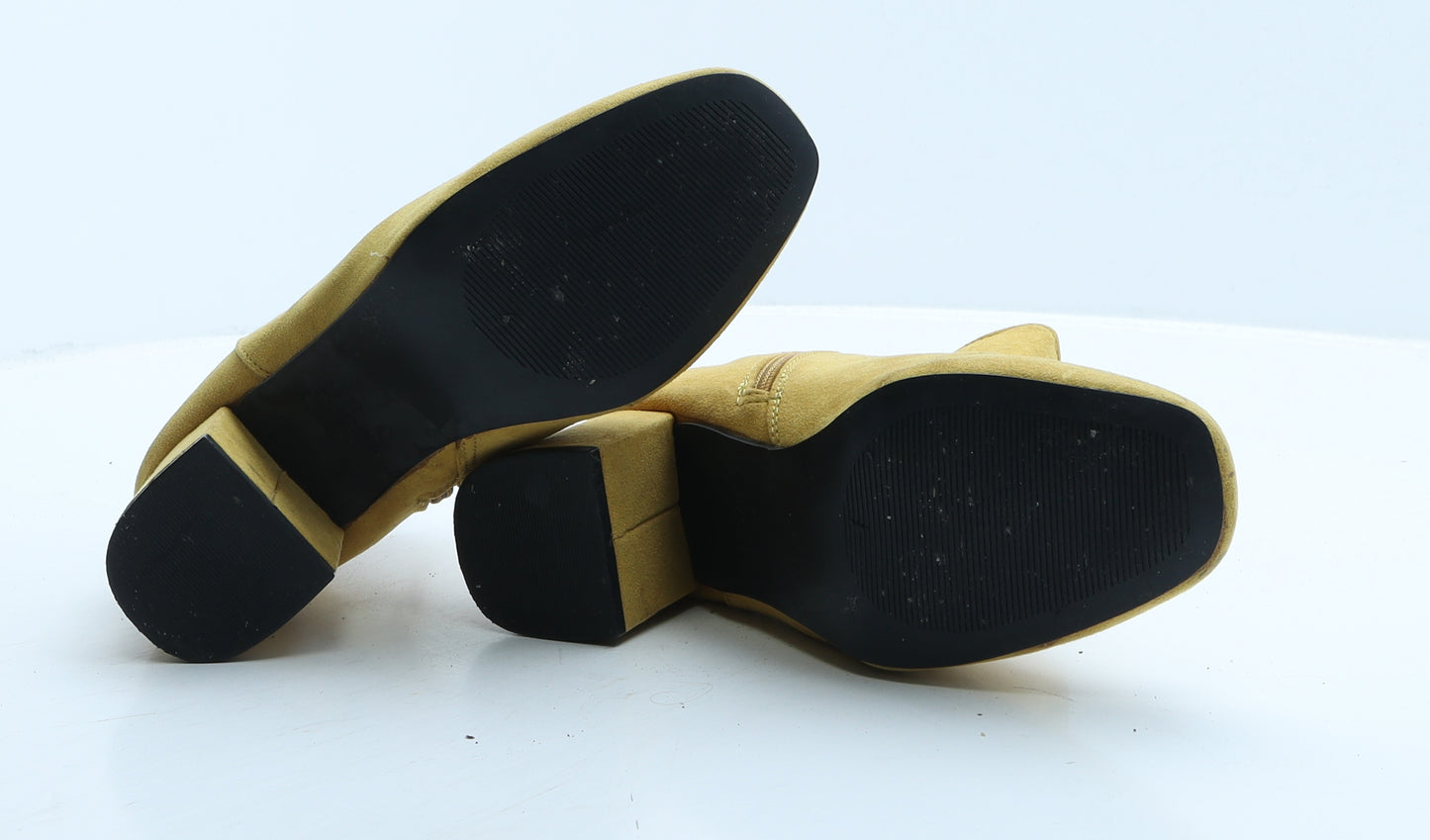 Primark Womens Yellow Suede Bootie Boot UK 4 37