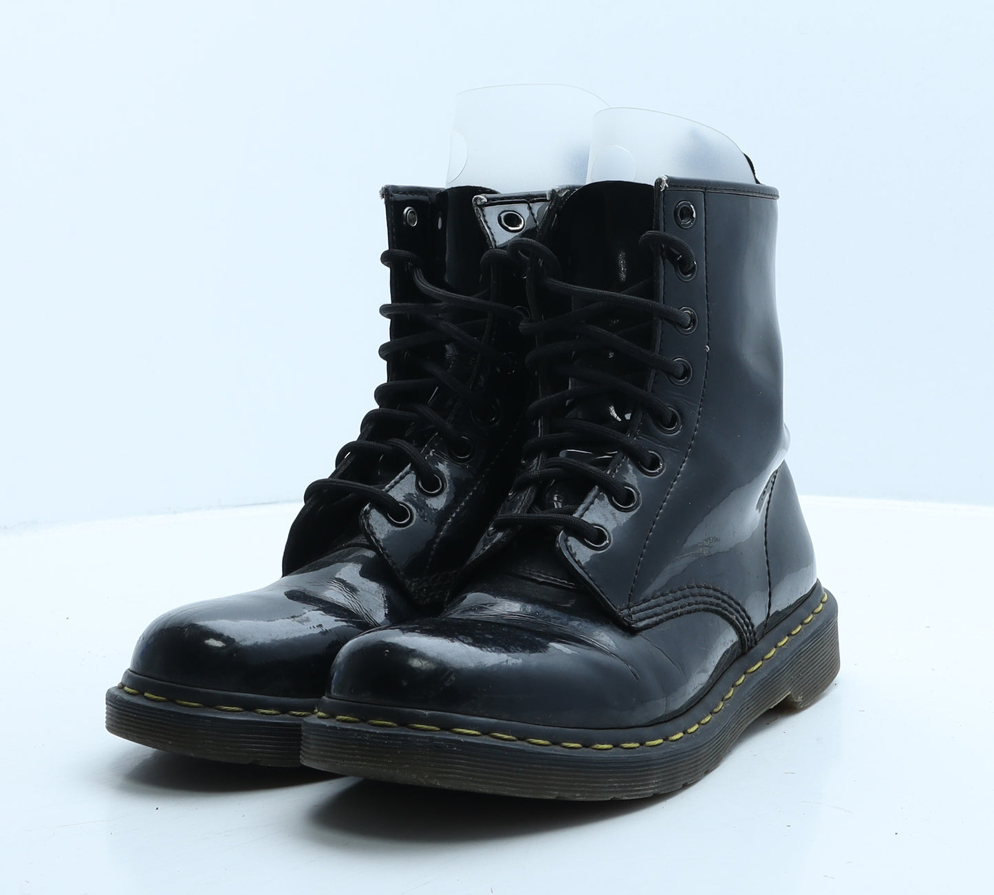 Dr. Martens Womens Black Vinyl Combat Boot UK 6 39