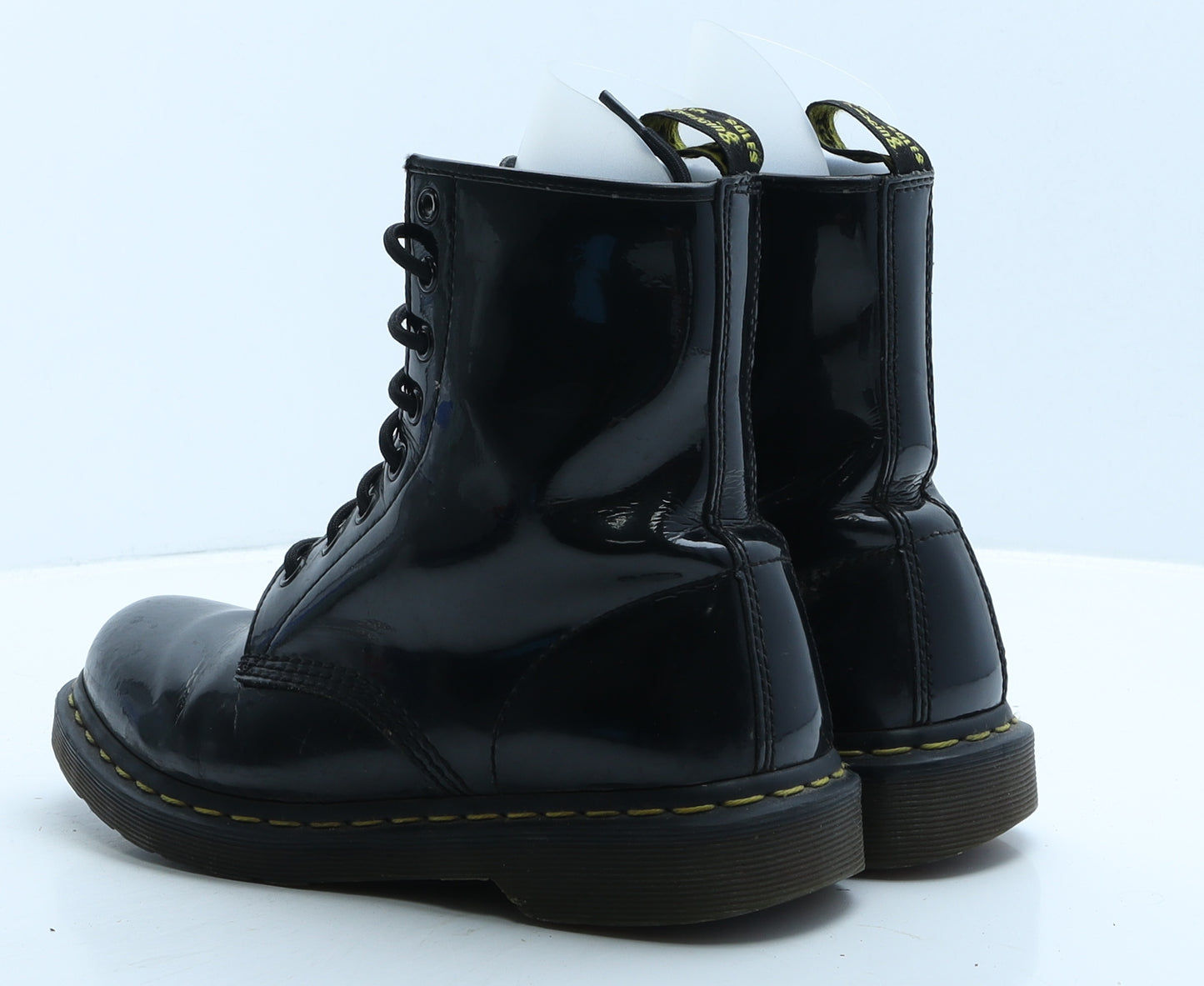 Dr. Martens Womens Black Vinyl Combat Boot UK 6 39