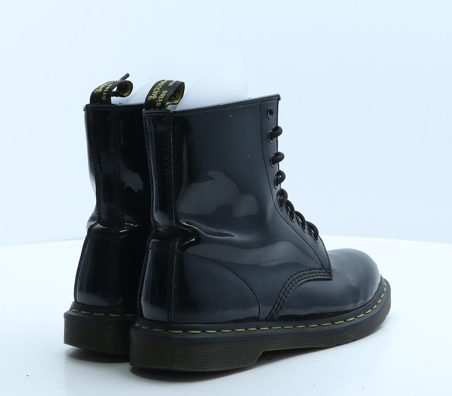 Dr. Martens Womens Black Vinyl Combat Boot UK 6 39