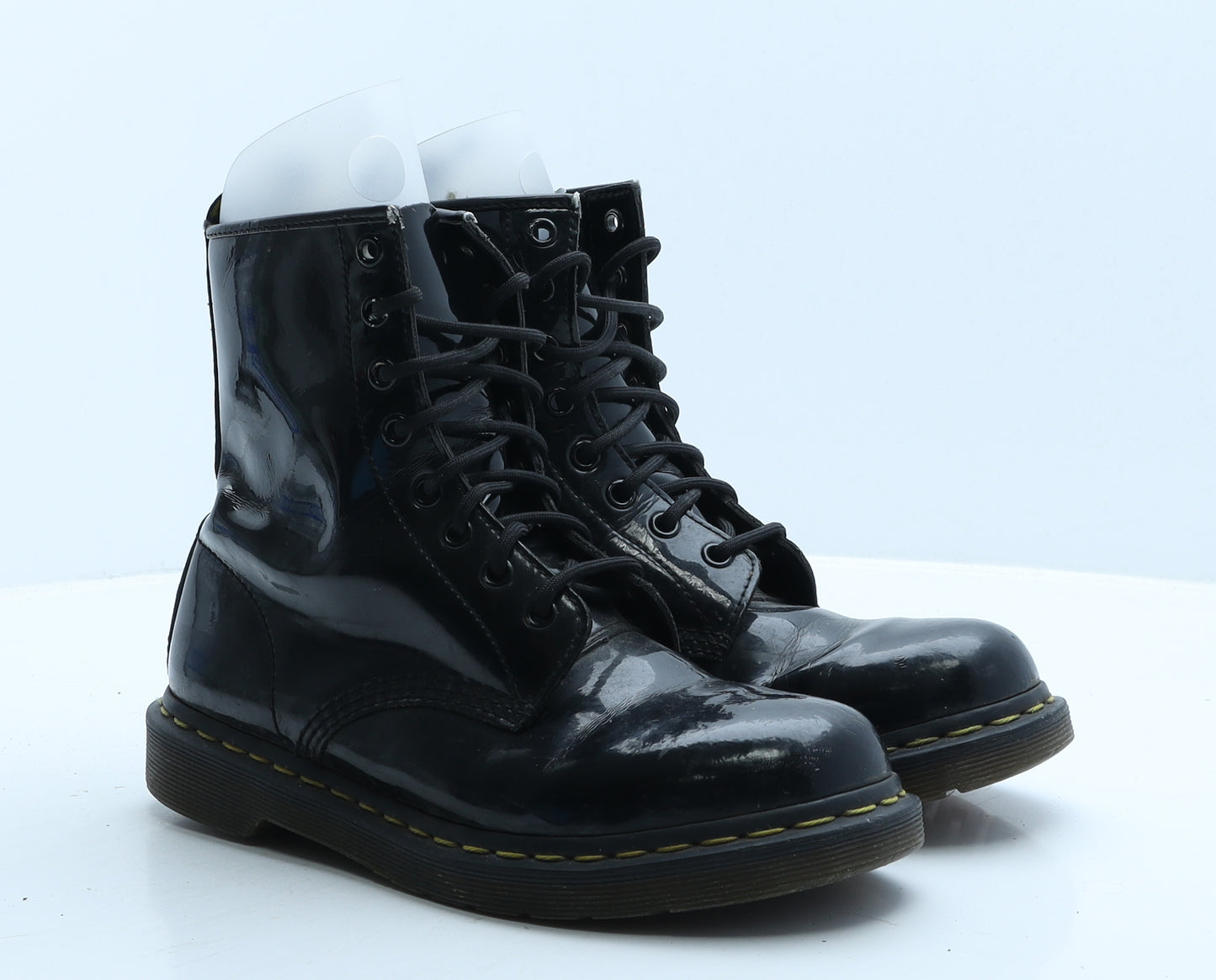 Dr. Martens Womens Black Vinyl Combat Boot UK 6 39